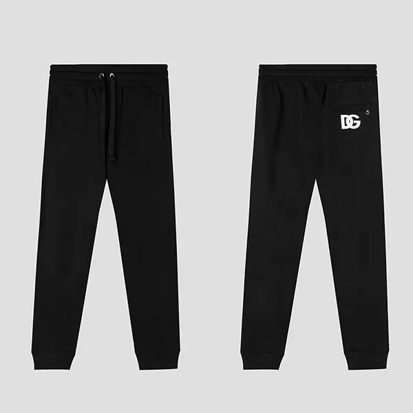 Quần Jogger Nam Dolce & Gabbana D&G Black With DG Logo Printed GVXQHT G7M1B N0000 Màu Đen