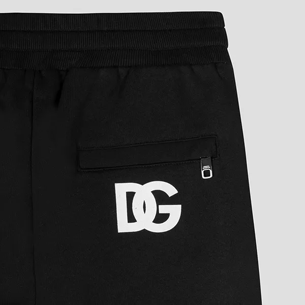 Quần Jogger Nam Dolce & Gabbana D&G Black With DG Logo Printed GVXQHT G7M1B N0000 Màu Đen