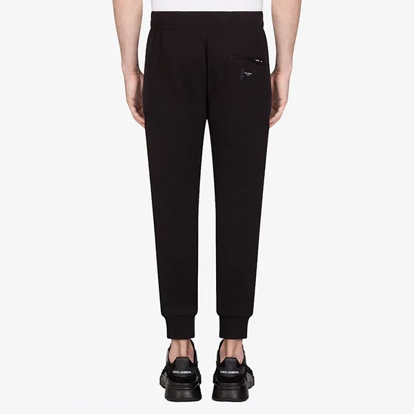 Quần Jogger Nam Dolce & Gabbana Logo Plate Cotton Track Pants GYWDAT Màu Đen Size 44 - Thời trang - Vua Hàng Hiệu