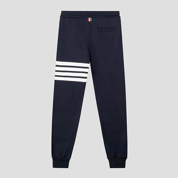 Quần Jogger Nam Thom Browne Loopback Knit With 4-Bar Stripe Detail MJQ008H00535461 Màu Xanh Đen Size 2 - Thời trang - Vua Hàng Hiệu