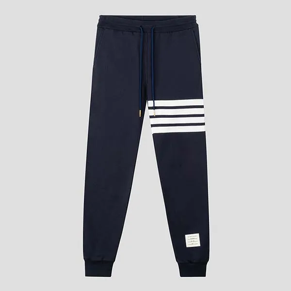 Quần Jogger Nam Thom Browne Loopback Knit With 4-Bar Stripe Detail MJQ008H00535461 Màu Xanh Đen Size 2 - Thời trang - Vua Hàng Hiệu
