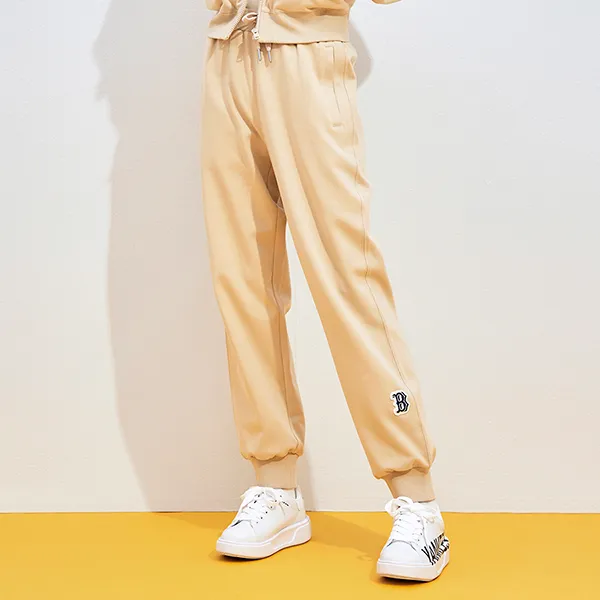 Quần Jogger Nữ MLB logo Boston Red Sox 3FPTB0431-43SAL Màu Kem