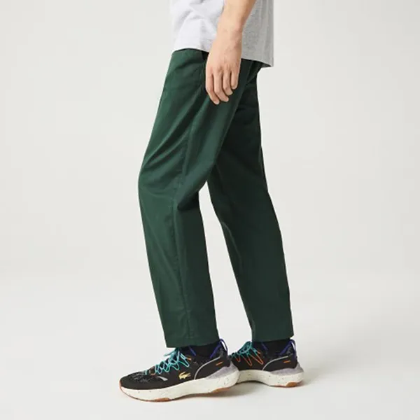 Quần Kaki Nam Lacoste Tapered Fit HH2709 00 5HX Màu Xanh Lá Size 40