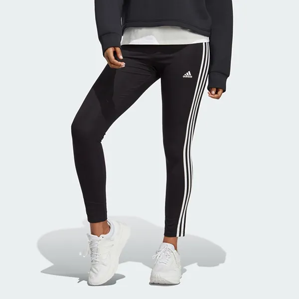 Quần Leggings Nữ Adidas Essentials High Waist 3-Stripes Single Jersey IC7151 Màu Đen Size S - Thời trang - Vua Hàng Hiệu