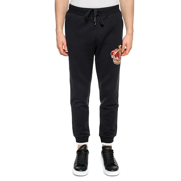 Quần Nỉ Nam Dolce & Gabbana D&G Jogger Crown Logo GYPSY Màu Đen Size 44 - Thời trang - Vua Hàng Hiệu
