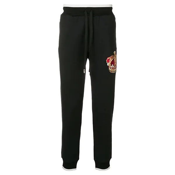 Quần Nỉ Nam Dolce & Gabbana D&G Jogger Crown Logo GYPSY Màu Đen Size 44 - Thời trang - Vua Hàng Hiệu