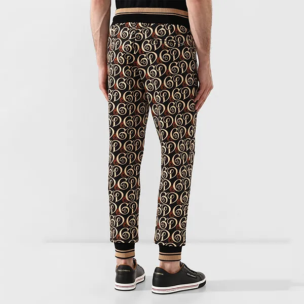 Quần Nỉ Nam Dolce & Gabbana D&G Logo GY7PAT Màu Nâu Size 44