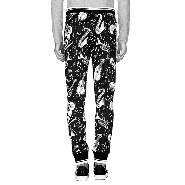 Quần Nỉ Nam Dolce & Gabbana D&G Màu Đen Trắng Size 44 - Thời trang - Vua Hàng Hiệu