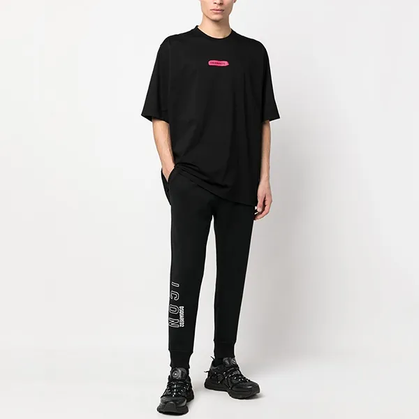 Quần Nỉ Nam Dsquared2 Icon Logo-Print Track Pants S79KA0041 Màu Đen Size S