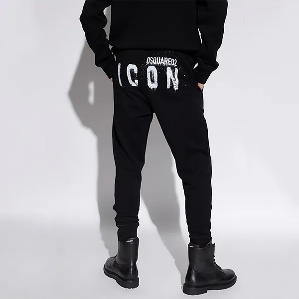 Quần Nỉ Nam Dsquared2 Icon Spray Ski Jogger S79KA0024 Màu Đen Size M