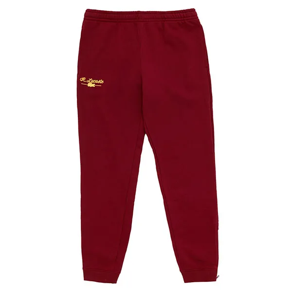 Quần Nỉ Nam Lacoste Men's Embroidered Signature Cotton Fleece Sweatpants XH8885 51 Z7F - PA05 Màu Đỏ Đô Size L - Thời trang - Vua Hàng Hiệu