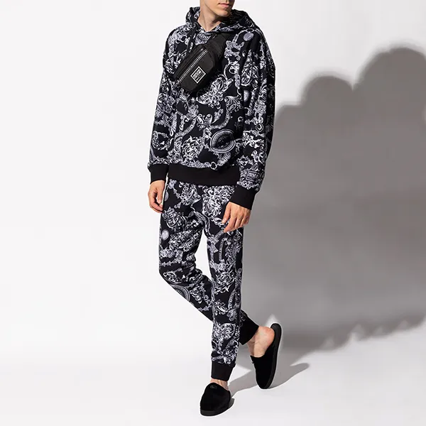 Quần Nỉ Nam Versace Jeans Couture Black Baroque Print Sweatpants 71GAA3B0 Màu Đen Size S - Thời trang - Vua Hàng Hiệu