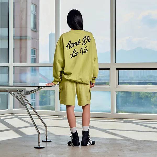 Quần Short Acmé De La Vie ADLV Logo Melange Màu Xanh Bơ - Thời trang - Vua Hàng Hiệu