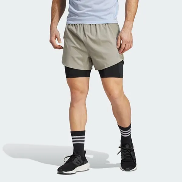 Quần Short Nam Adidas 2 In 1 Designed For Running IB8933 Màu Xám Bạc Size 2XS - Thời trang - Vua Hàng Hiệu