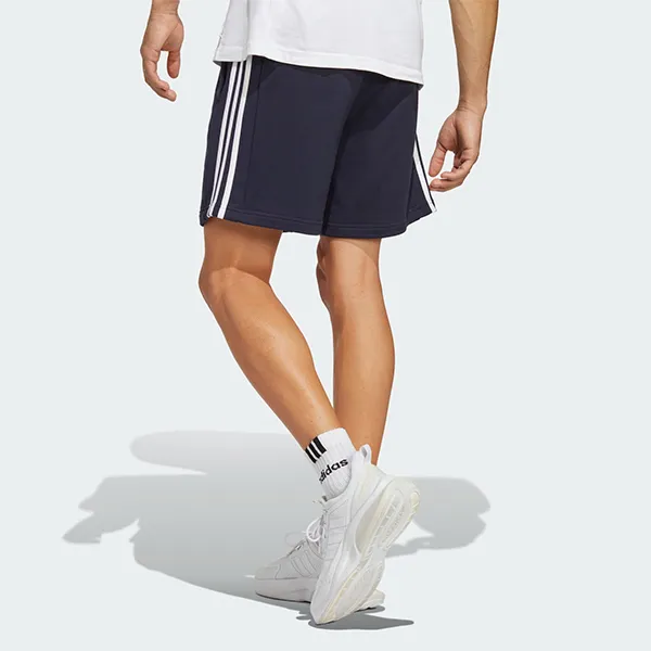 Quần Short Nam Adidas Essentials French Terry 3-Stripes IC9436 Màu Đen Xám Size S - Thời trang - Vua Hàng Hiệu