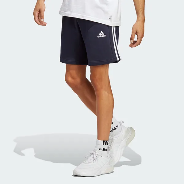 Quần Short Nam Adidas Essentials French Terry 3-Stripes IC9436 Màu Đen Xám Size S - Thời trang - Vua Hàng Hiệu