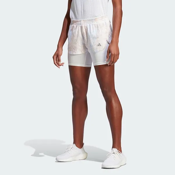 Quần Short Nữ Adidas 2 In 1 Run Fast HS8614 Màu Trắng Họa Tiết Size XS - Thời trang - Vua Hàng Hiệu