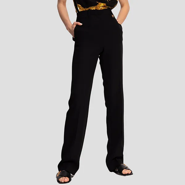 Quần Tây Nữ Versace Black With Logo Medusa Gold 1000979 1A01013 A1008 Màu Đen - Thời trang - Vua Hàng Hiệu