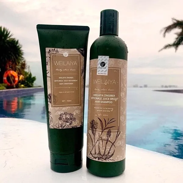 Set Dầu Gội + Dầu Xả Weilaiya Zingiber Officinale Juice Hair - Chăm sóc tóc - Vua Hàng Hiệu