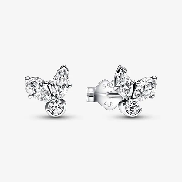 Set Dây Chuyền + Khuyên Tai Nữ Pandora Sparkling Round Herbarium B80307RM Màu Bạc - Trang sức - Vua Hàng Hiệu