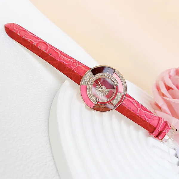 Set Đồng Hồ + Vòng Đeo Tay Nữ Melissa F12228 Màu Hồng Đỏ - Đồng hồ - Vua Hàng Hiệu