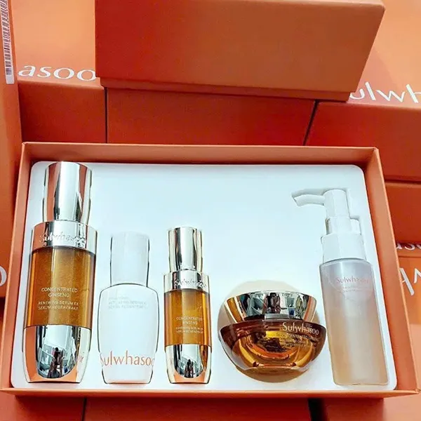 Set Dưỡng Da Tinh Chất Dưỡng Da Nhân Sâm Sulwhasoo Concentrated Ginseng Renewing Serum 5 Món