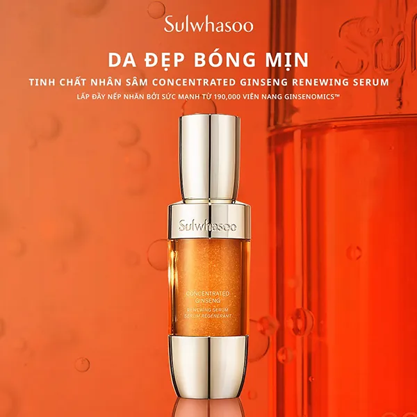 Set Dưỡng Da Tinh Chất Dưỡng Da Nhân Sâm Sulwhasoo Concentrated Ginseng Renewing Serum 5 Món