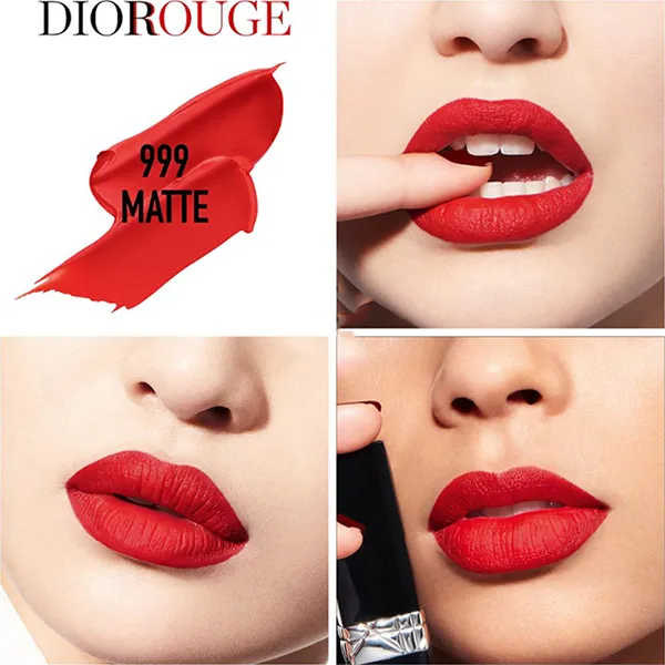 Set Son Dior Rouge Dior Duo Collection Set Màu 999 Velvet + Satin 000 Lip Balm ( 2 x 3.5g) - Son Môi - Vua Hàng Hiệu