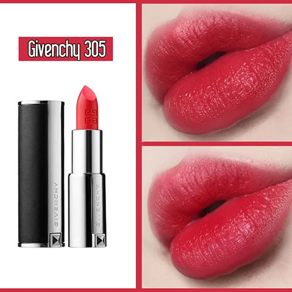 Son Givenchy Le Rouge 305 Rouge Egerie Màu Đỏ San Hô - Son Môi - Vua Hàng Hiệu