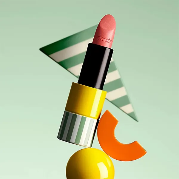 Son Hermès Shiny Lipstick Corail Parasol 06 Brillant Màu Hồng Cam