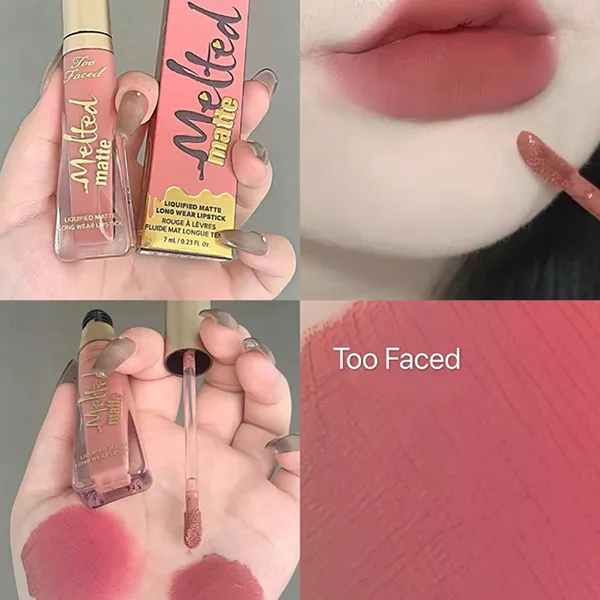 Son Kem Too Faced Melted Matte Liquified Long Wear Lipstick Sell Out Màu Hồng Nâu Tây