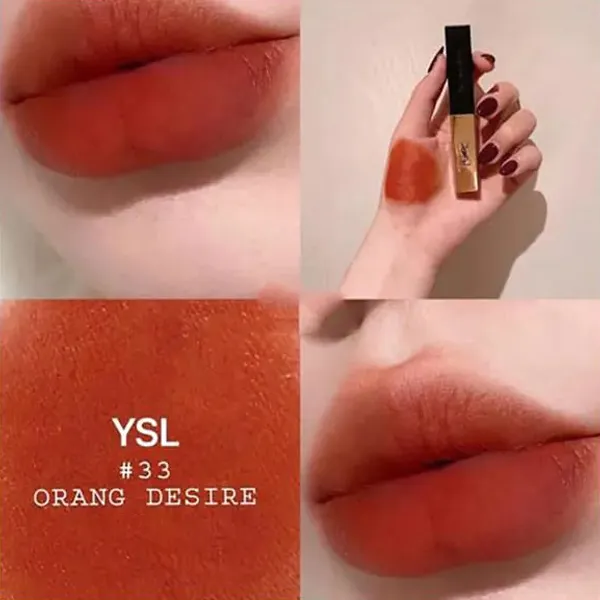 Son Yves Saint Laurent YSL The Slim 33 Orange Desire Màu Đỏ Cam Gạch