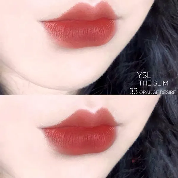 Son Yves Saint Laurent YSL The Slim 33 Orange Desire Màu Đỏ Cam Gạch