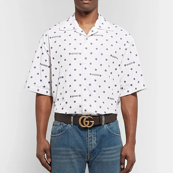 Thắt Lưng Nam Gucci Grain Leather Belt 406831 Màu Nâu Size 90 - Thắt lưng - Vua Hàng Hiệu