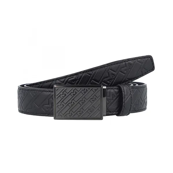 Thắt Lưng Nam Montblanc Plate Buckle Printed Black Belt 129450 Màu Đen - Thắt lưng - Vua Hàng Hiệu