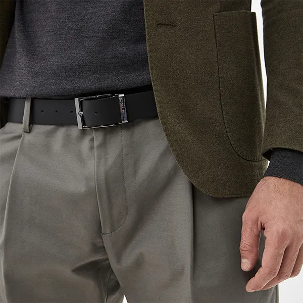 Thắt Lưng Nam Tommy Hilfiger Leather Belt Hai Mặt AM0AM07983_MARRONE_0GN Màu Nâu Đen Size 115 - Thắt lưng - Vua Hàng Hiệu
