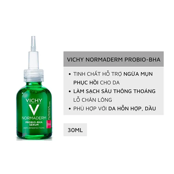 Tinh Chất Hỗ Trợ Giúp Dịu Da, Cải Thiện Mụn, Phục Hồi Và Bảo Vệ Da Vichy Normaderm Probio-BHA 30ml - Mỹ phẩm - Vua Hàng Hiệu