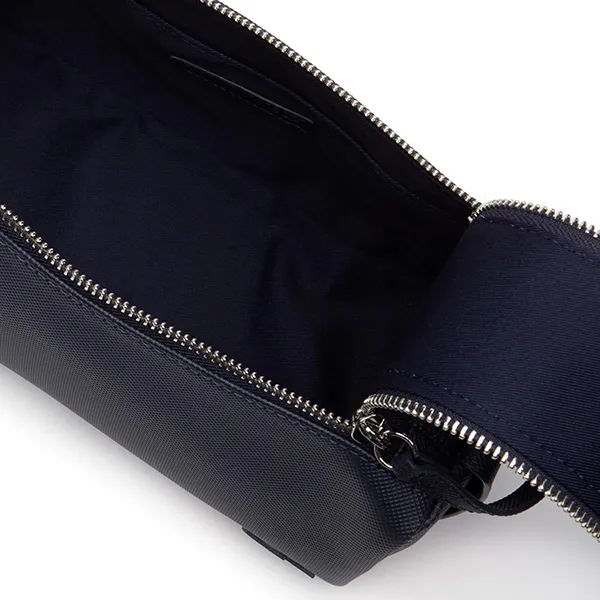 Túi Cầm Tay Nam Lacoste Classic Double Zip Petit Piqué Toilet Kit NH2345HC 021 Màu Xanh Navy - Túi xách - Vua Hàng Hiệu
