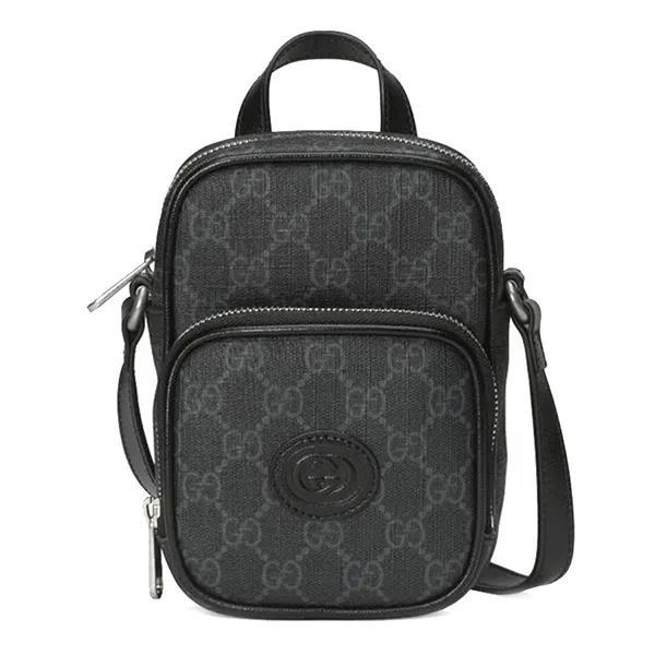 Túi Đeo Chéo Gucci Interlocking Mini Bag Shoulder 672952 Màu Đen - Túi xách - Vua Hàng Hiệu