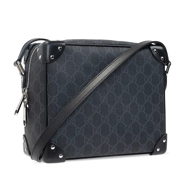 Túi Đeo Chéo Nam Gucci Black GG Shoulder Bag Màu Đen