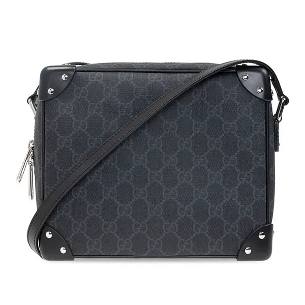 Túi Đeo Chéo Nam Gucci Black GG Shoulder Bag Màu Đen