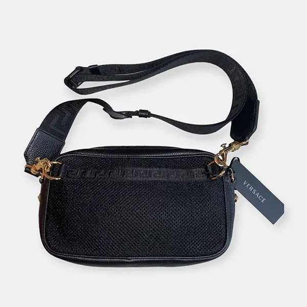 Túi Đeo Chéo Nam Versace Calfskin Crossbody Bag 10054641A02187IT Màu Đen - Túi xách - Vua Hàng Hiệu