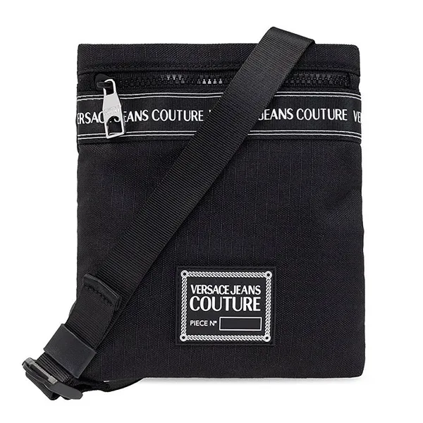Túi Đeo Chéo Nam Versace Jeans Couture Logo-patch Zip-up Messenger Bag Màu Đen - Túi xách - Vua Hàng Hiệu