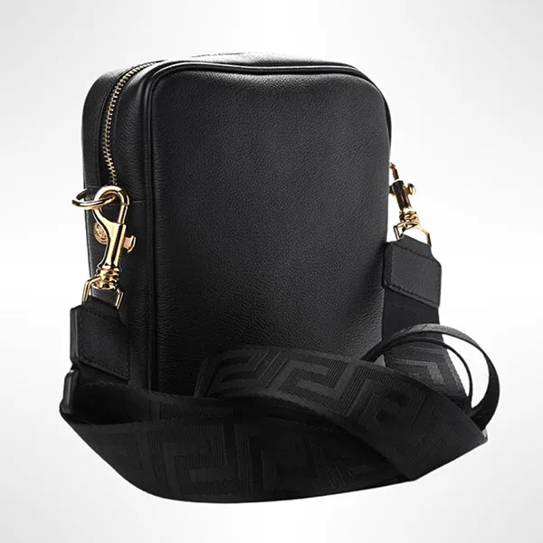 Túi Đeo Chéo Nam Versace Leather Messenger Bag 1002885_1A02187 Màu Đen