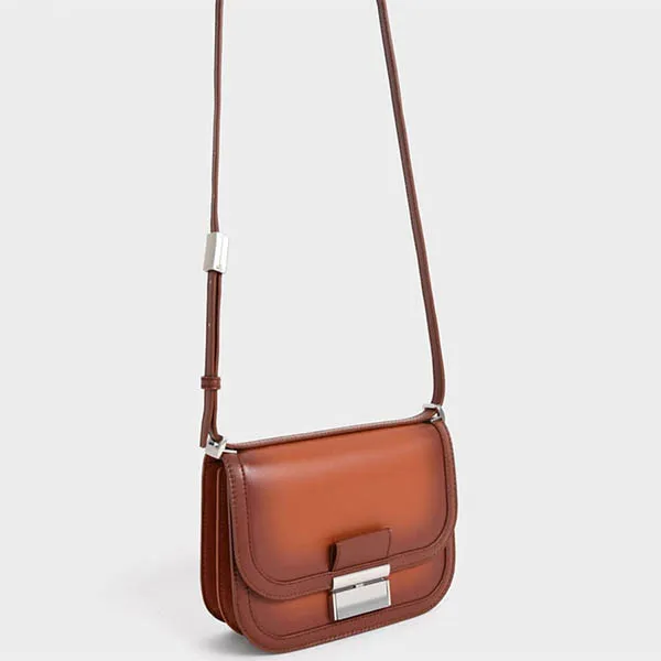 Túi Đeo Chéo Nữ Charles & Keith CNK Charlot Bag - Brick 80781400 Màu Cam Gạch