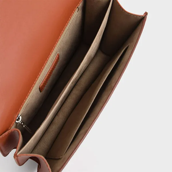 Túi Đeo Chéo Nữ Charles & Keith CNK Charlot Bag - Brick 80781400 Màu Cam Gạch