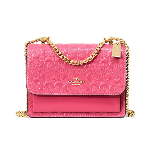 Túi Đeo Chéo Nữ Coach Mini Klare Crossbody In Signature Leather CH593 Màu Hồng