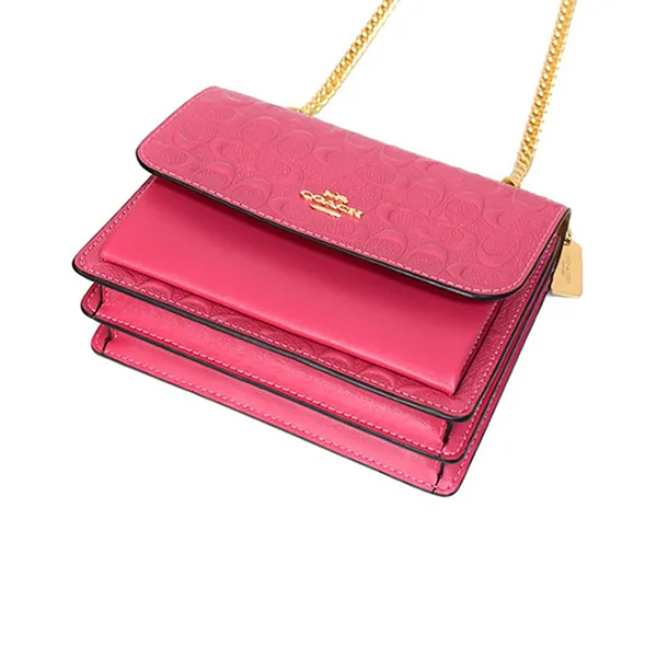 Túi Đeo Chéo Nữ Coach Mini Klare Crossbody In Signature Leather CH593 Màu Hồng
