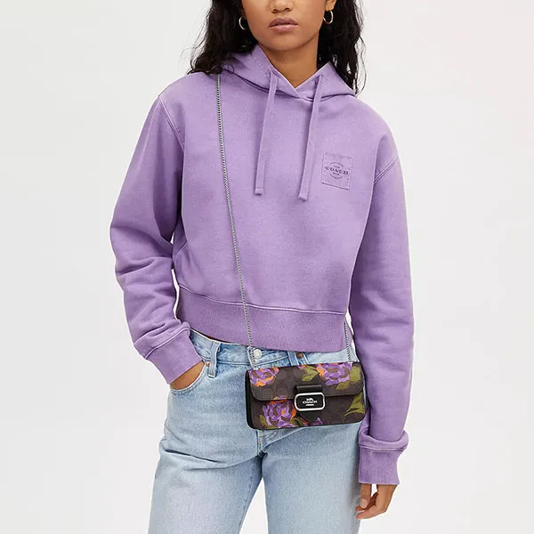 Túi Đeo Chéo Nữ Coach Morgan Crossbody In Signature Canvas With Rose Print Phối Màu