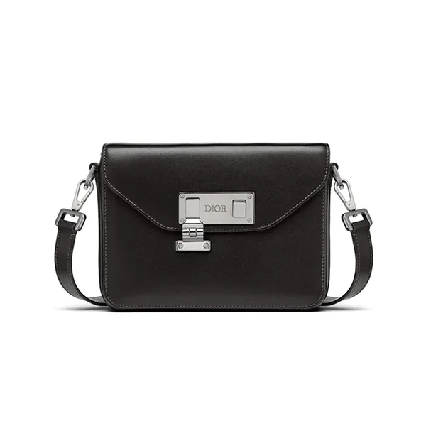 Túi Đeo Chéo Unisex Dior Crossbody Leather Bag Black 1LXPO214UCC-H03E Màu Đen - Túi xách - Vua Hàng Hiệu